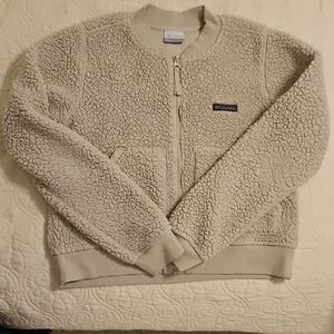 Columbia Winter Warmth Beige Knit Sweater Fleece